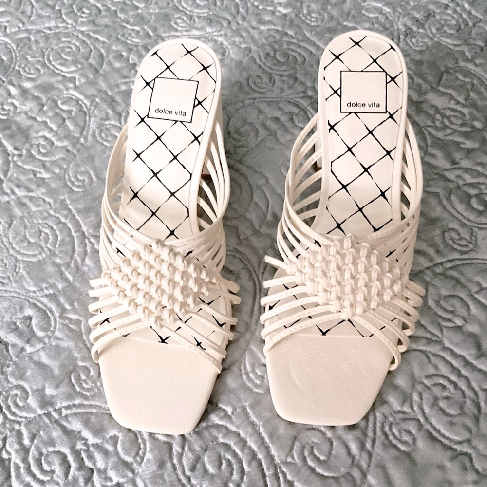 New Dolce Vita Delana Slide Sandals Block Heel Women's 10